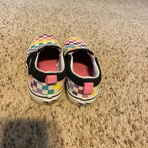 Vans kids slip on multi color checkered size 2 - Picture 3 of 7